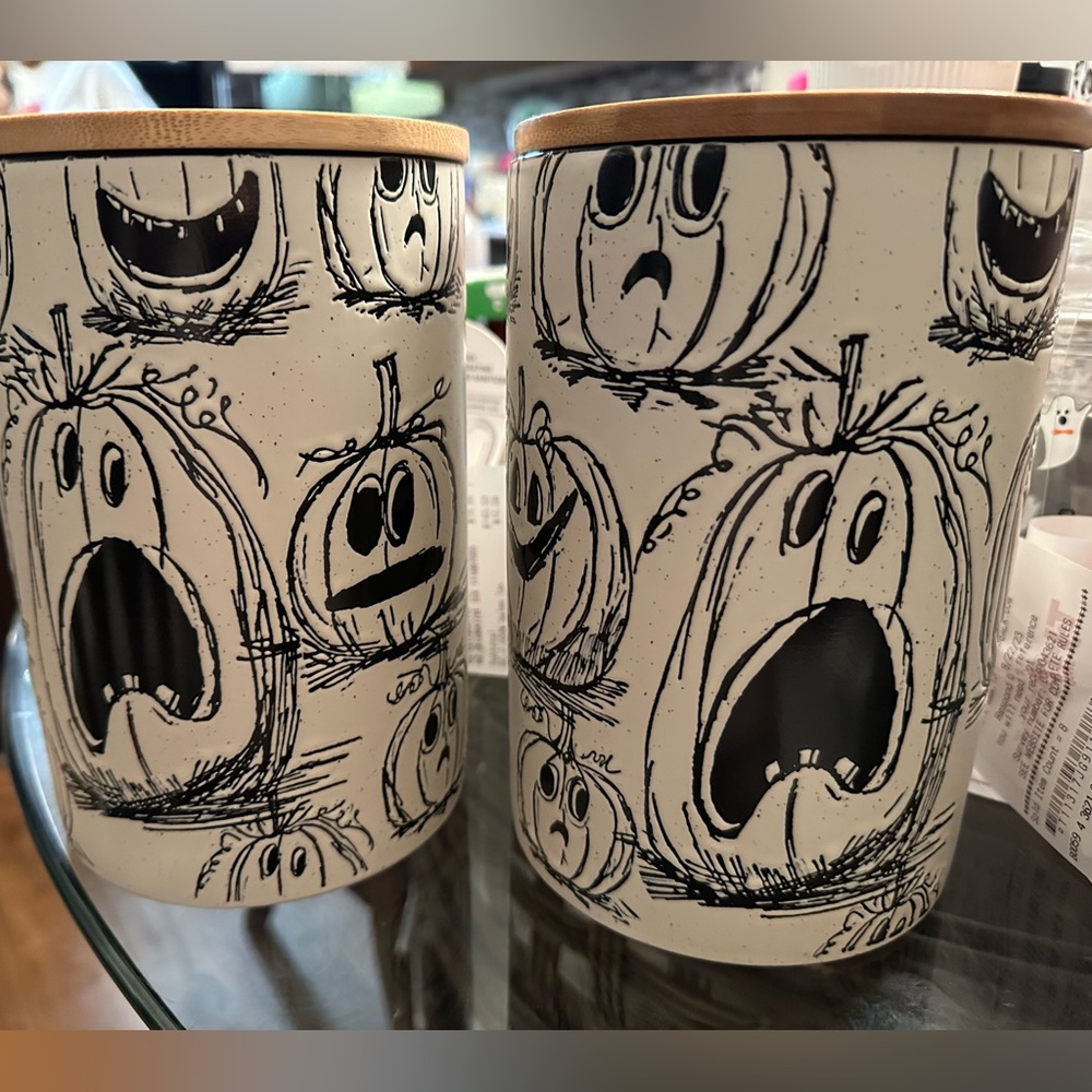 Eli + Ana spooky ghost pumpkin canister